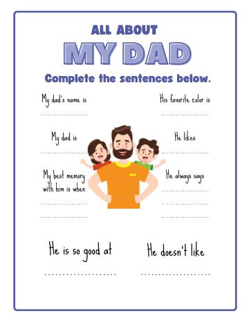 Father_s Day Worksheets 