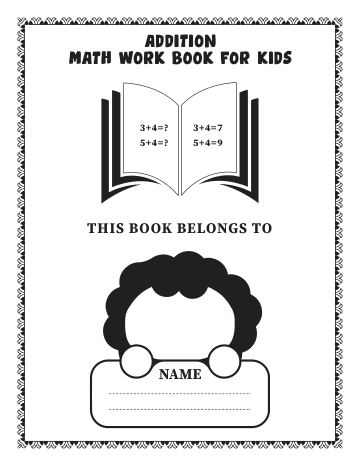Addition Math Workbook