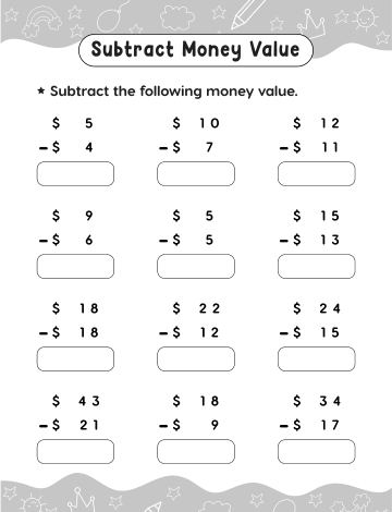 Subtract Money Value