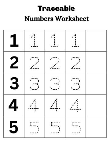 TRACING NUMBERS 04