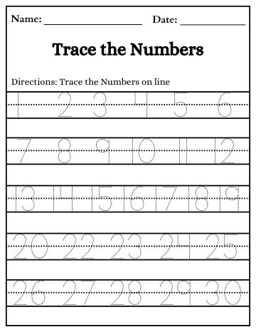TRACING NUMBERS 05