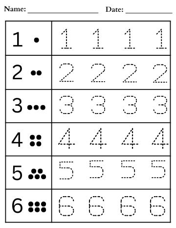 TRACING NUMBERS 07