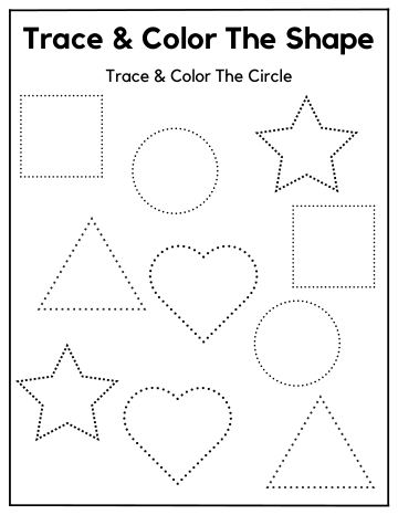 TRACE AND COLOUR THE SHAPE