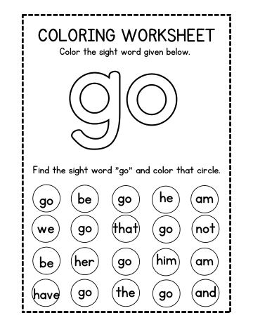 COLORING WORKSHEET