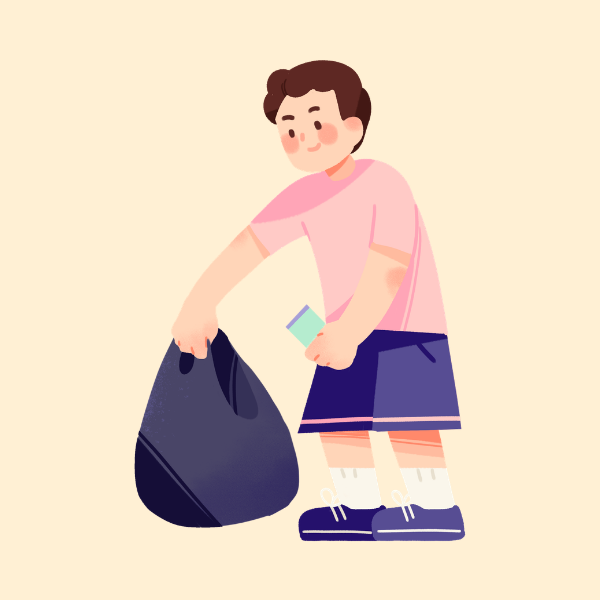 pick up rubbish