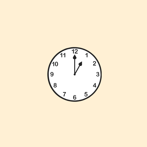 one o'clock
