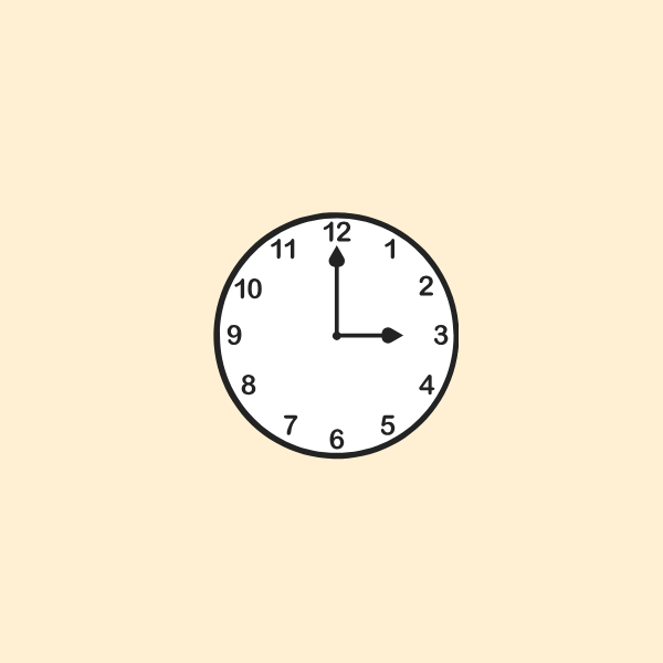 three o'clock